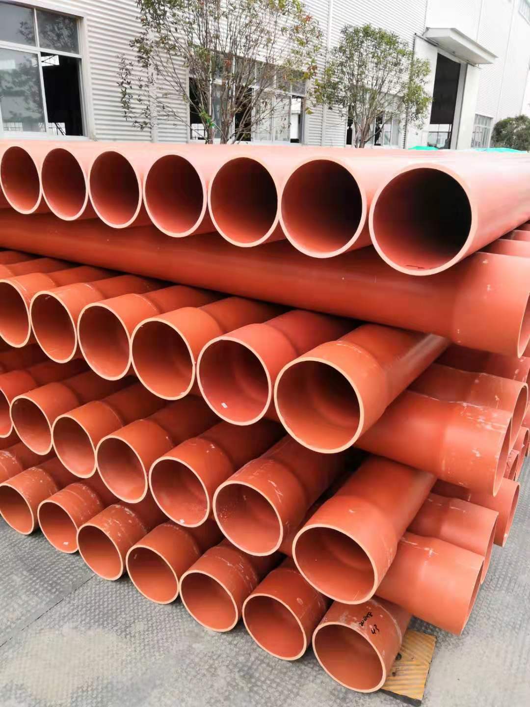 电力保护管 电缆护套管 cpvc高压电力管 橘色电力护套管110型号