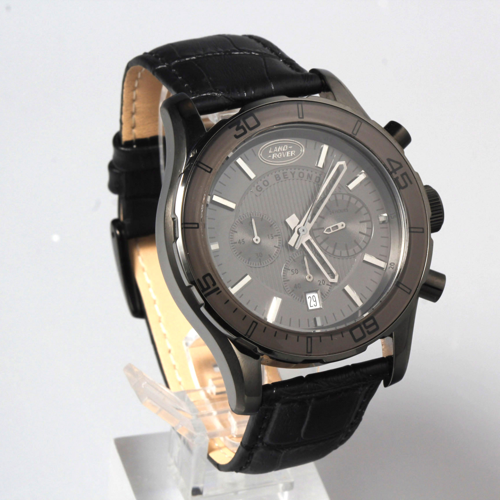 男士不锈钢手表现货六针大表盘男表汽车礼品石英表指针式蓝宝石表