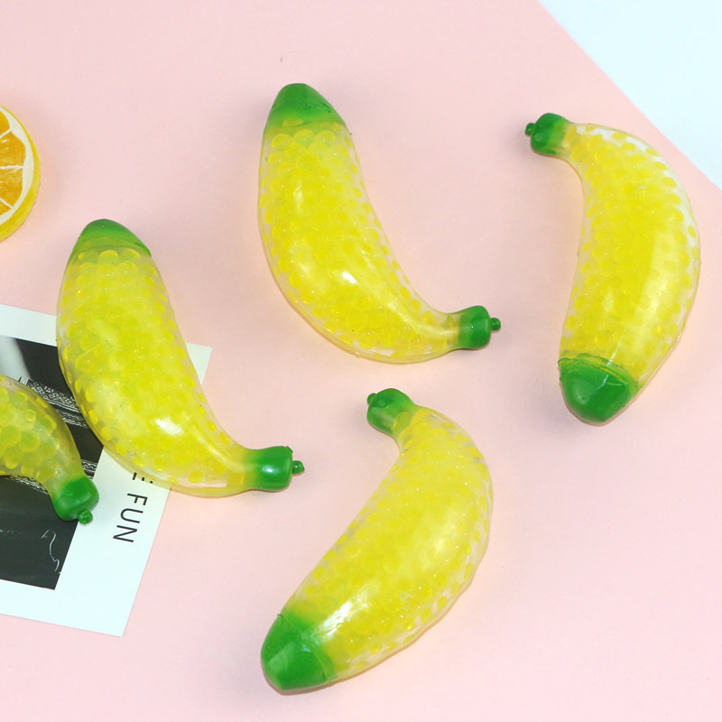 新奇特玩具 tpr挤压香蕉珠子球 整人玩具 发泄球