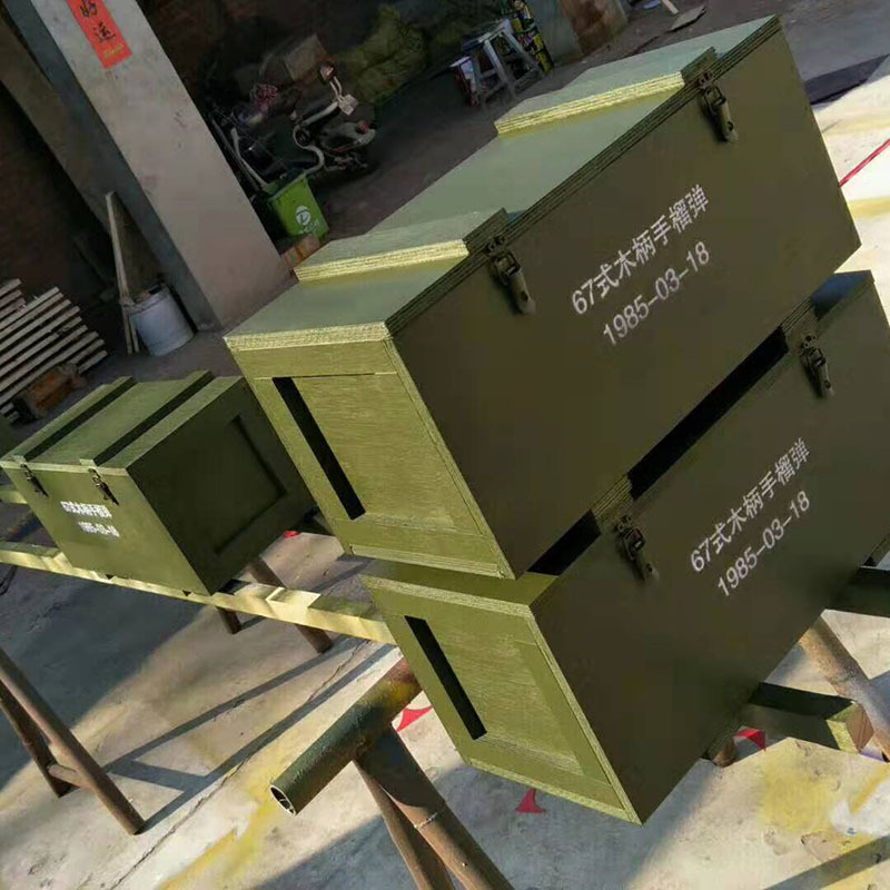 7式手榴弹箱 弹药箱 抗日剧手榴弹木箱木质弹药箱影视道具批发