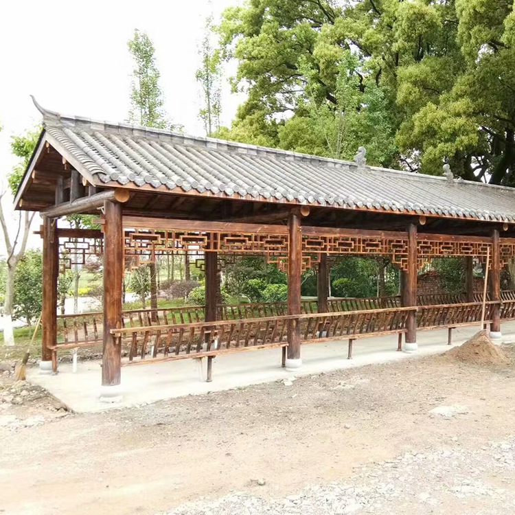 户外仿古长廊木质连廊古建回廊亭廊景观廊桥风雨桥文化长廊凉亭子