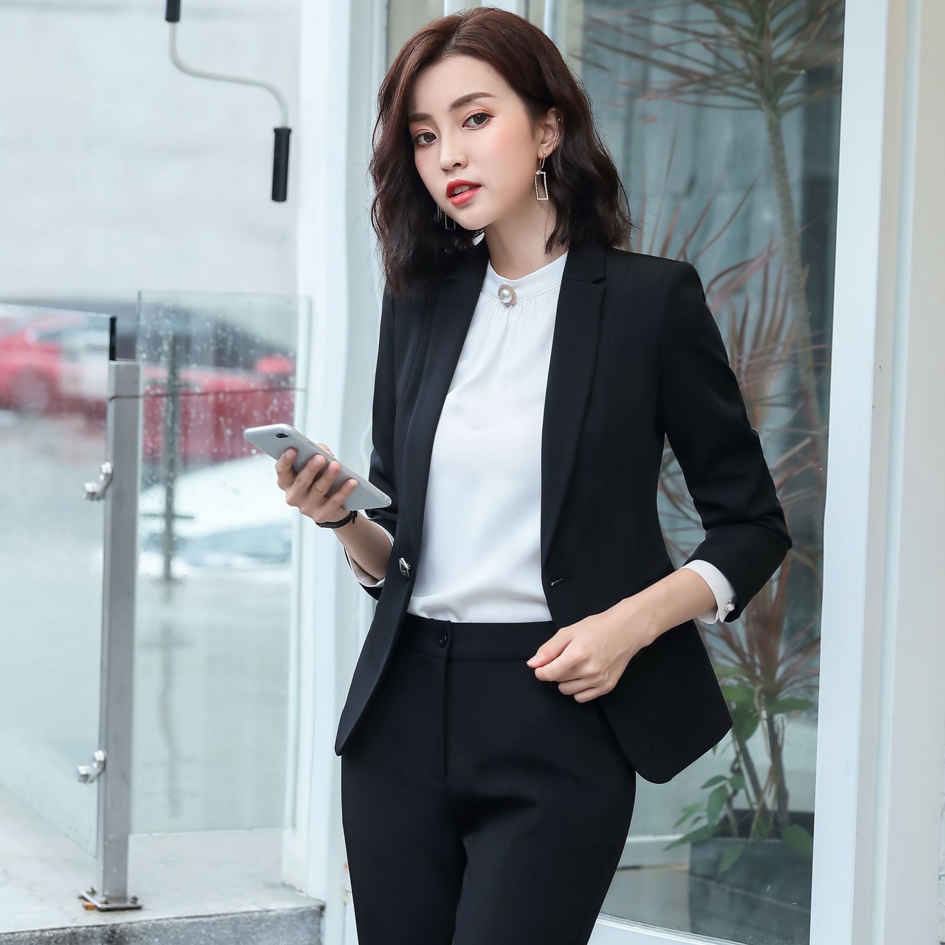 西服时尚气质高端职业女套装秋季白领西装面试正装酒店前台工作服