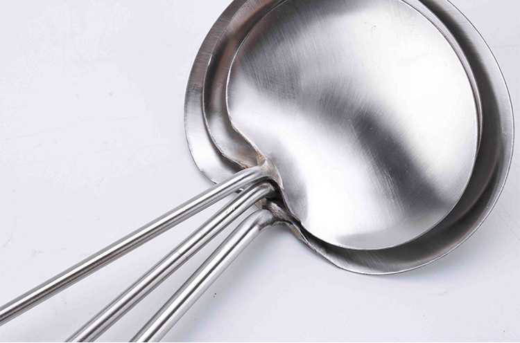 无磁3号厨师烹饪炒勺 酒店用品油勺炒菜大勺家用不锈钢长柄汤勺