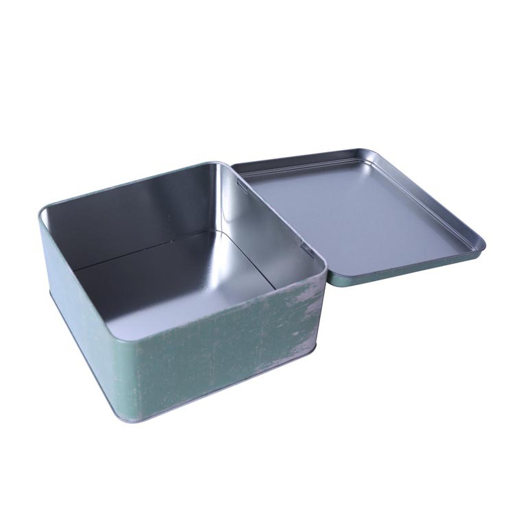 厂家定制正方形大铁盒 化妆品包装盒 铰链方罐 通用包装盒订做