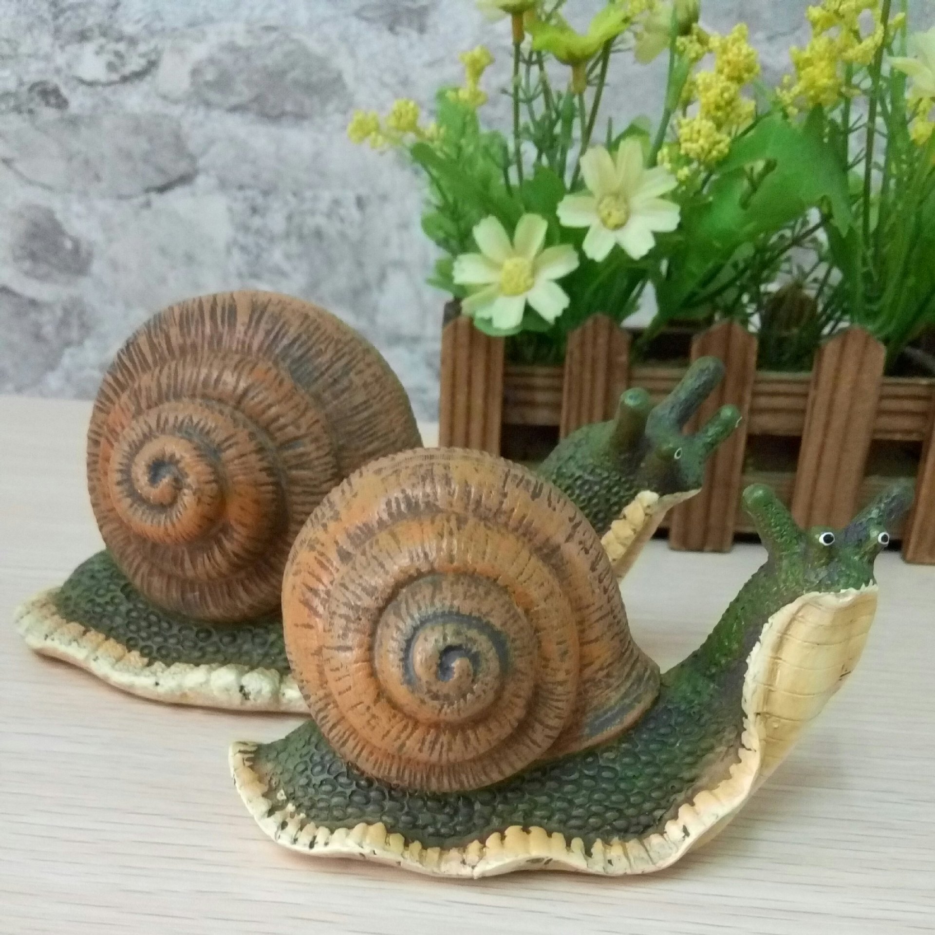 促销公园爬行动物树脂仿真蜗牛摆件工艺品草地装饰小品厂家直销