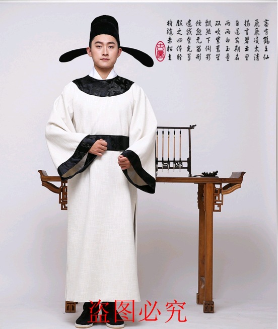 唐代古装汉服成人儿童李白杜甫诗人服装端午节屈原书生话剧演出服