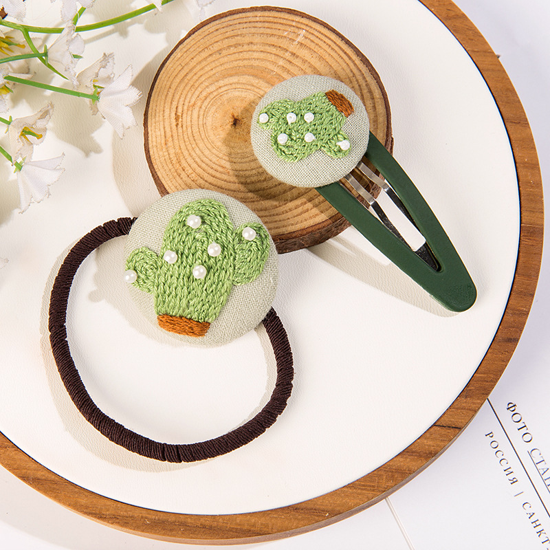 珍爱手工网红刺绣diy初学绣花发夹可爱少女心bb夹头饰头发夹子