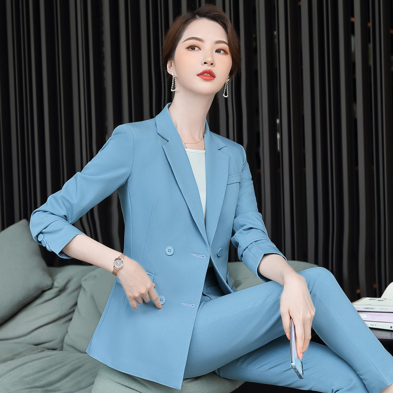 西装套装女春秋装新款气质女神范职业装正装韩版小香风西服外套潮