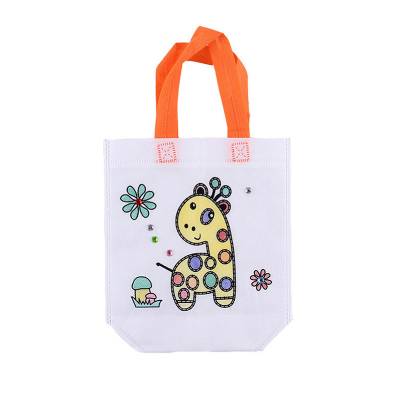 diy涂鸦包儿童美术彩绘填色环保帆布袋子幼儿园手工课堂制作材料