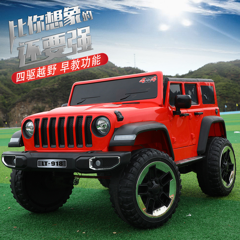 New Children's Electric Car Four-Wheel Luxury Large off-Road Vehicle with Remote Control Seated Baby Battery Car