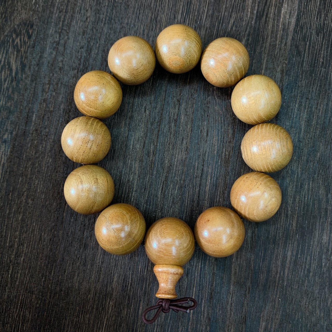 天然黄金木手串20mm48g