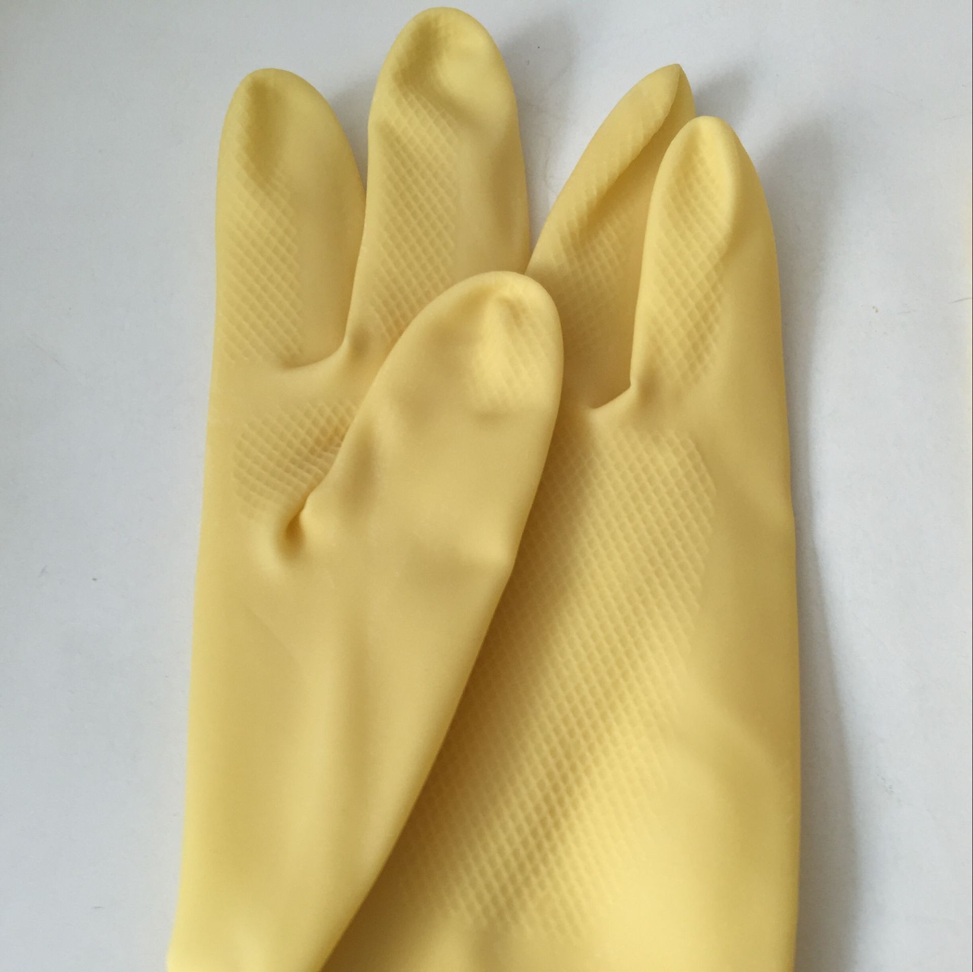 加厚越秀山牛筋乳胶手套纯乳胶工业手套家务胶皮手套耐酸碱