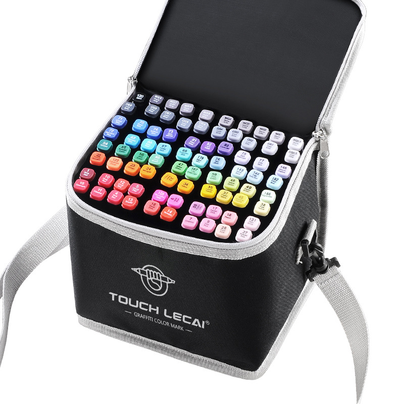 touchlecai双头酒精油性touch马克笔套装手绘彩色笔168色绘图画笔