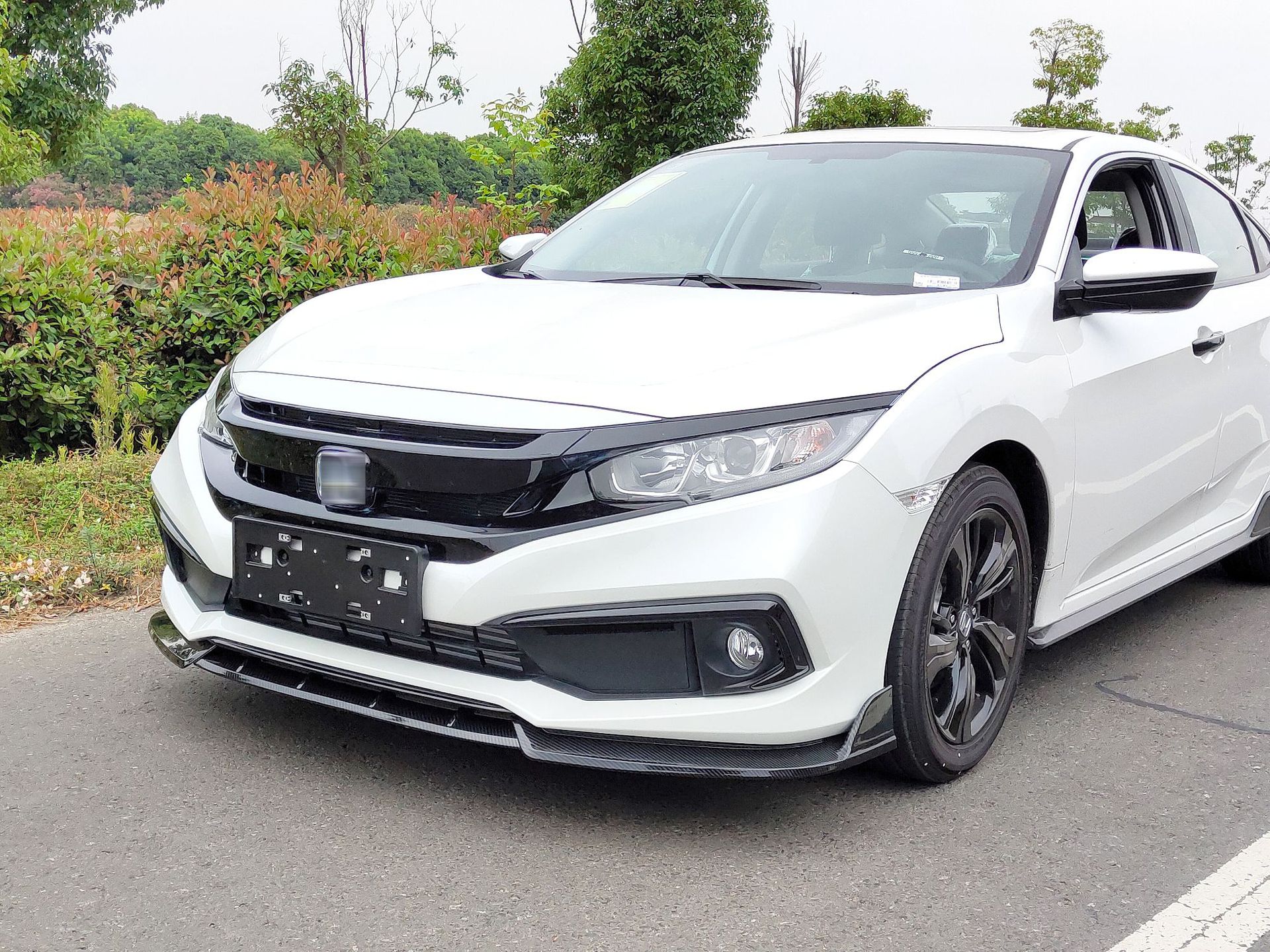 2019款十代思域前铲思域改装汽车前唇汽车大包围思域侧裙扰流板