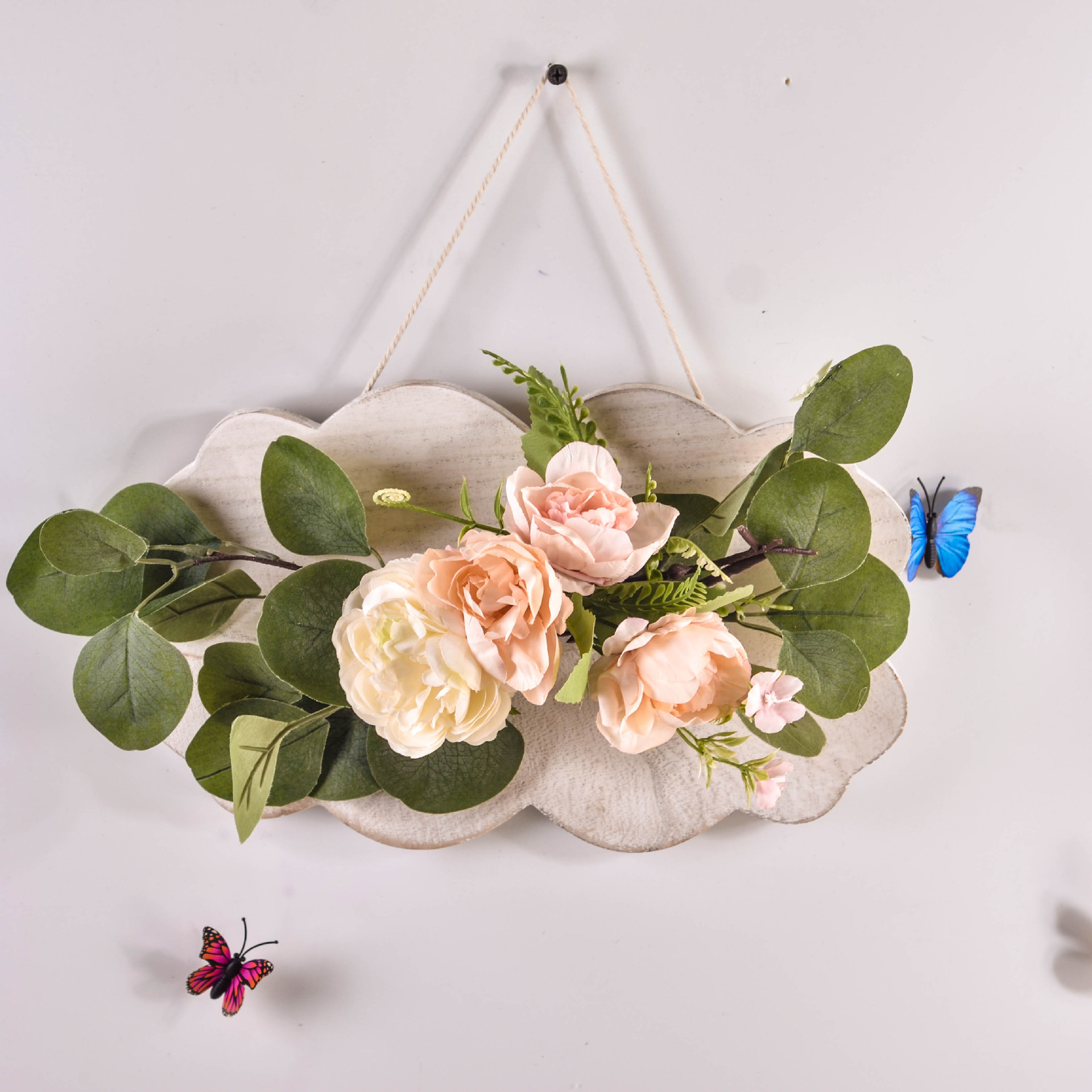 ins风创意壁挂花艺客厅墙面装饰仿真花复古简约 活动场景装饰道具