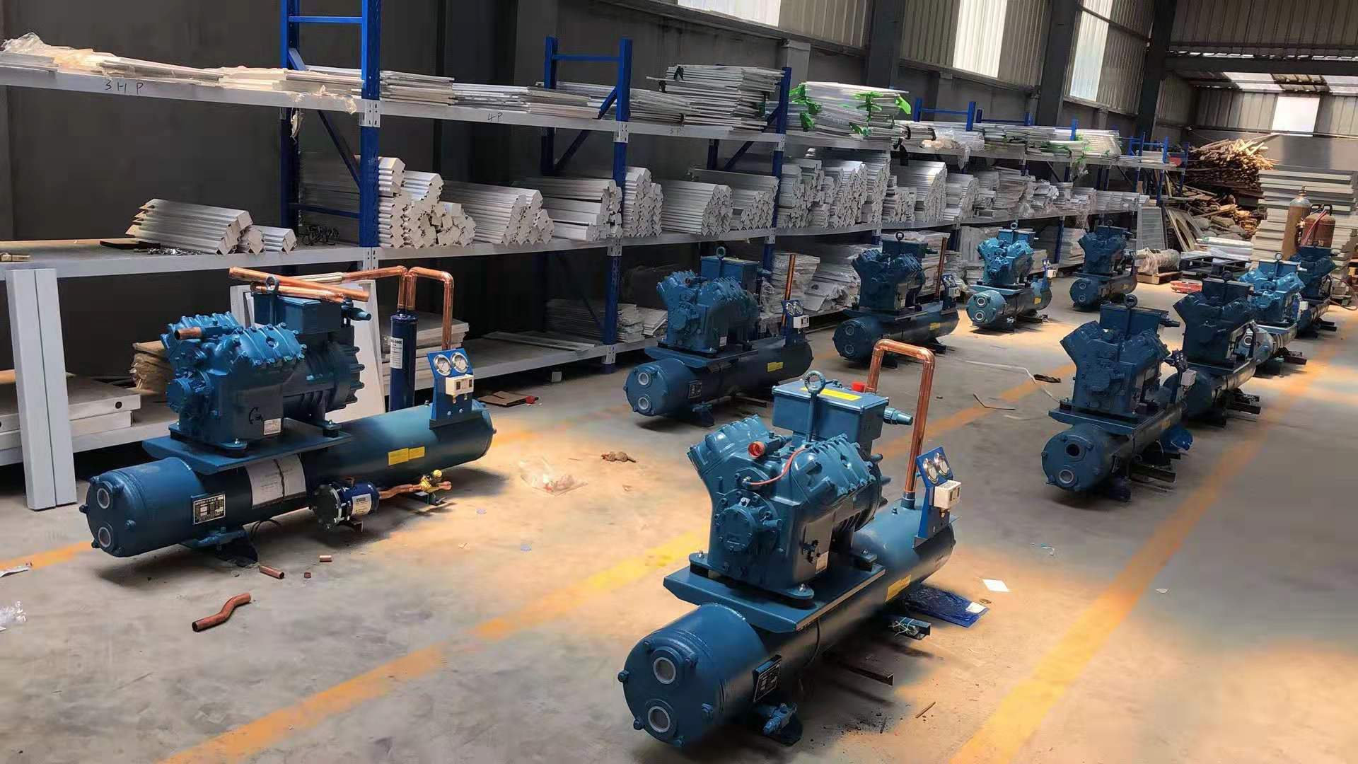 冷库富士豪制冷机组 冷库富士豪水冷机组 富士豪压缩机半封闭机组