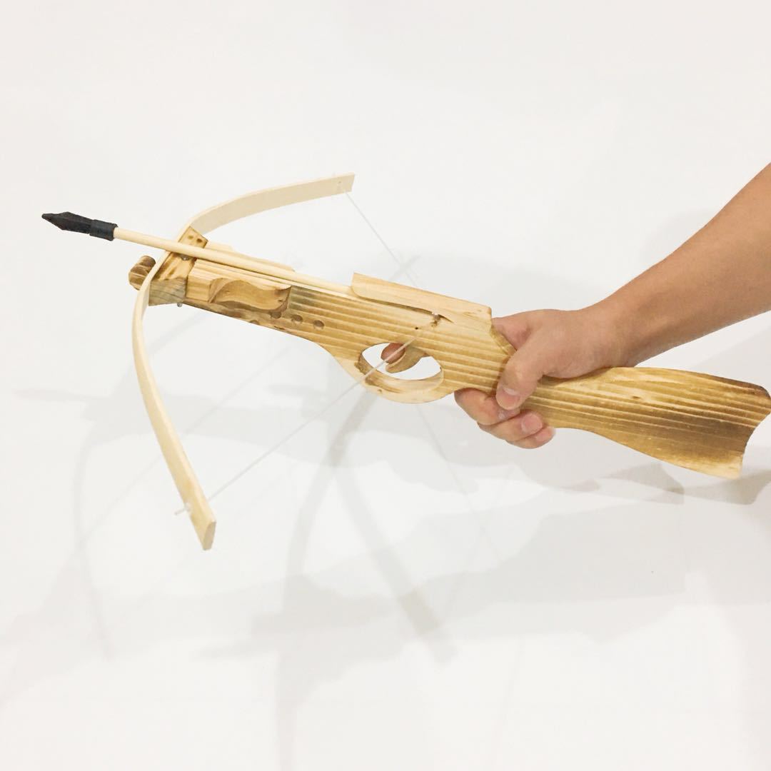 木制吸盘步枪弩玩具竹木枪弩制弓剑 玩具户外软橡胶无杀伤力弓箭