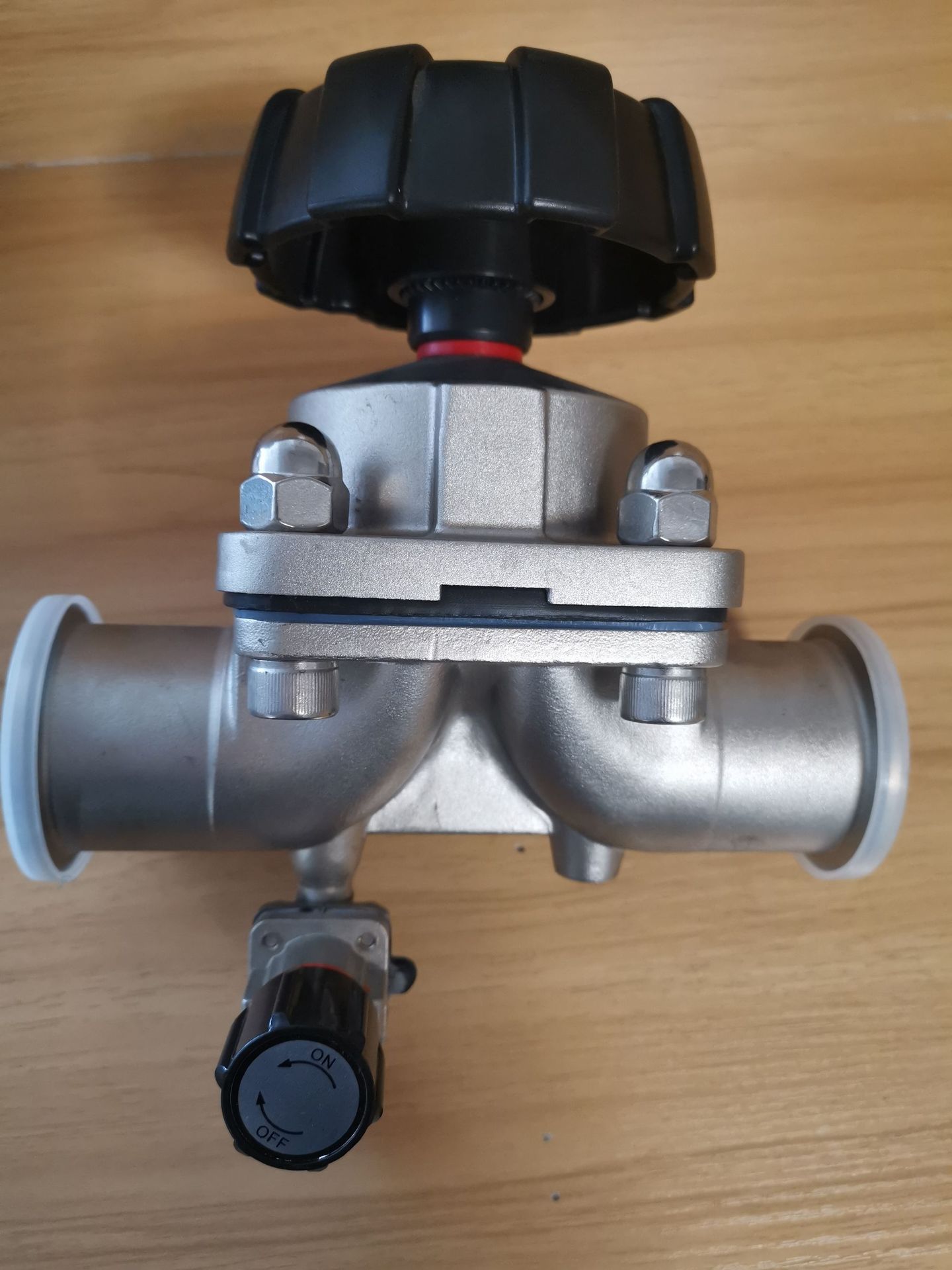 卫生级316l材质手动隔膜阀带取样消毒