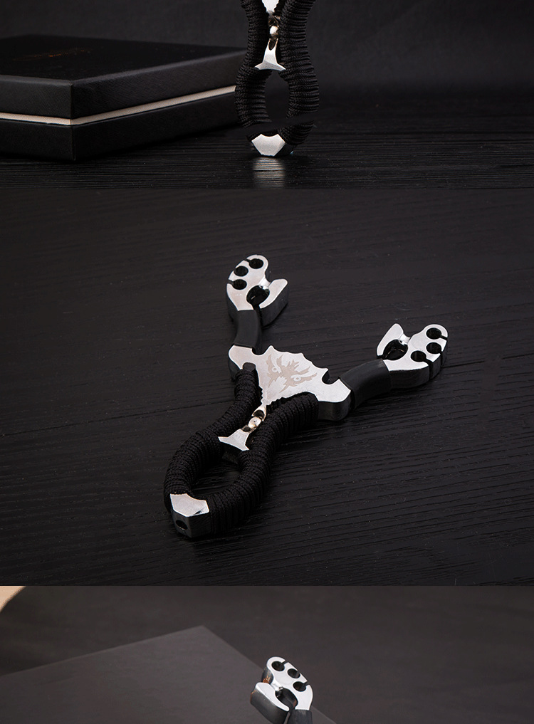 三卡六股户外竞技精准金刚狼弹弓强劲射击射鱼天狼星玩具生产厂家