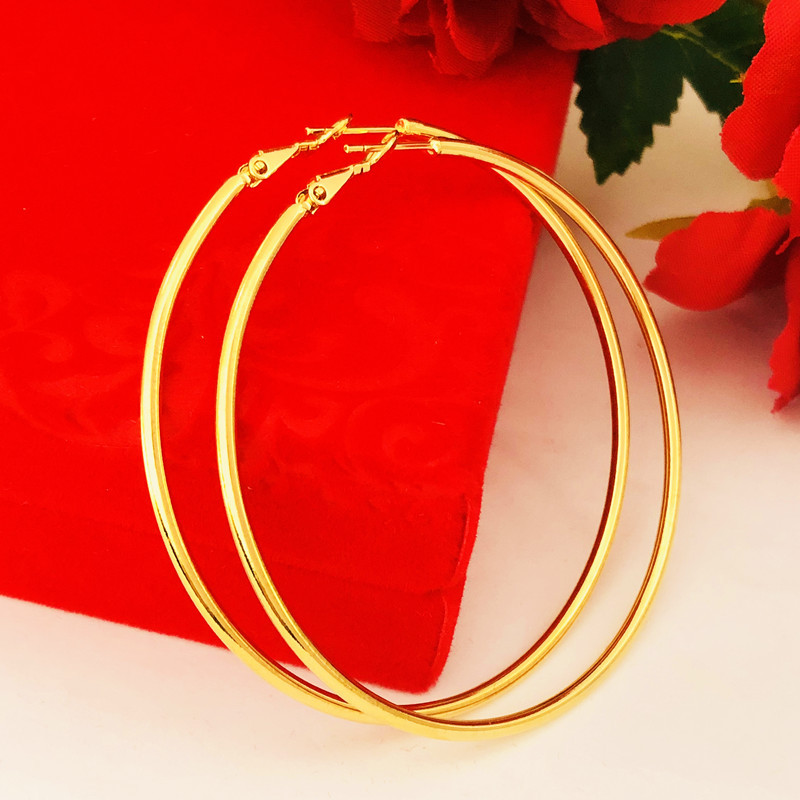 Wholesale Simulated Vietnam Alluvial Gold Tassel Earrings Korean Style European Gold Long Women's Earrings Copper-Plated Gold Earrings for Women