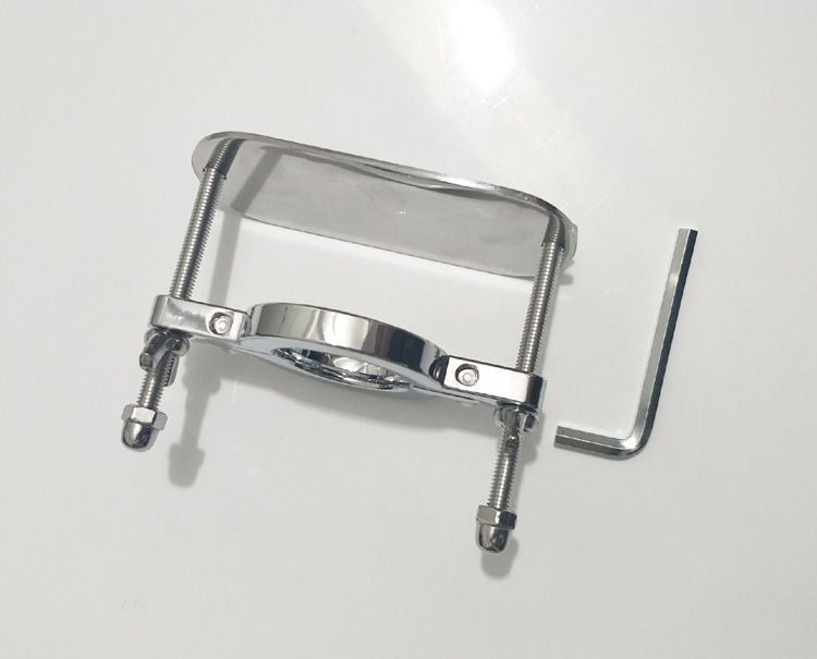 情趣用品另类sm不锈钢阴囊夹具 金属cb 睾丸压迫束缚成人用品