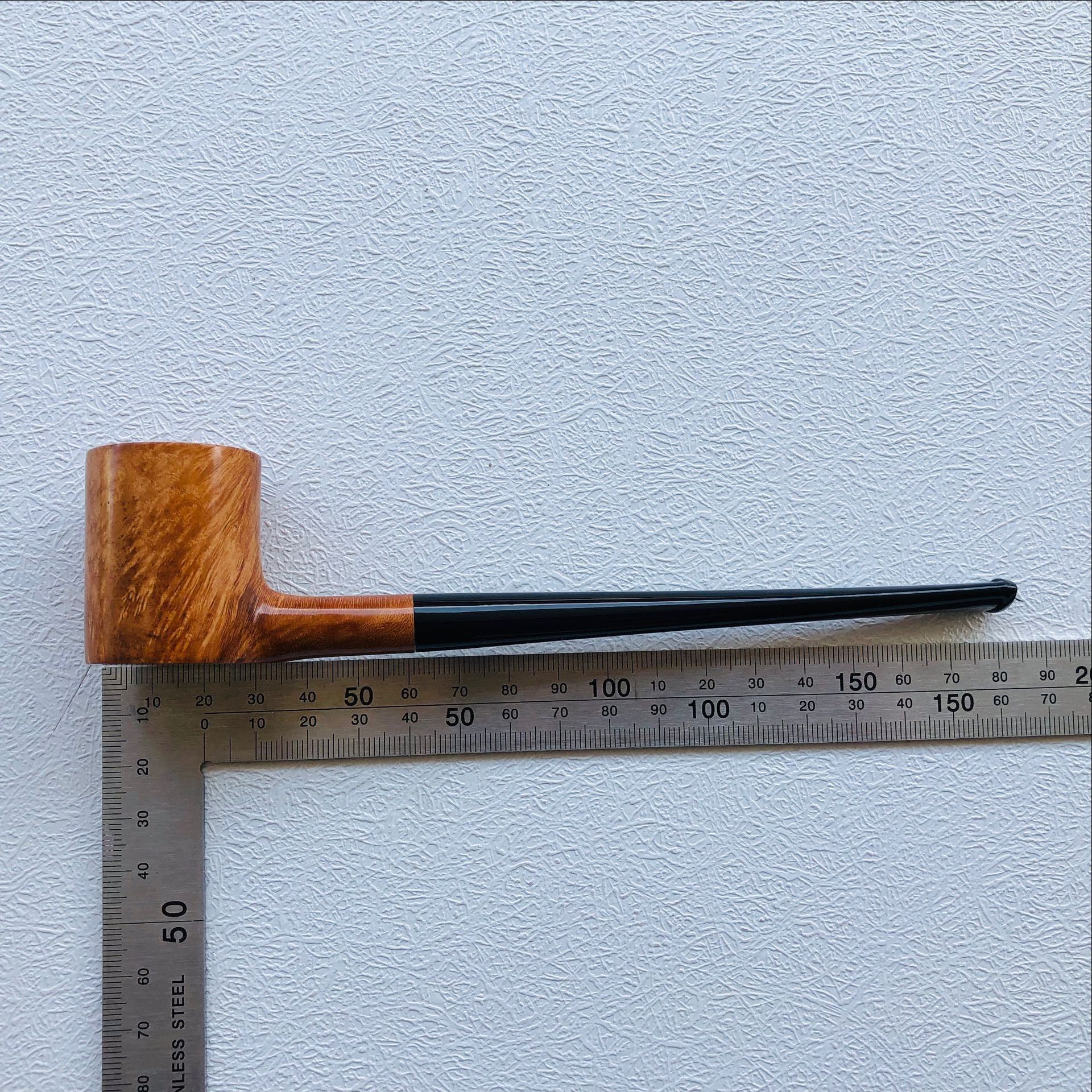 三森批发石楠木烟斗3mm铁芯木烟丝小号斗8574#小长柄阅读桌斗