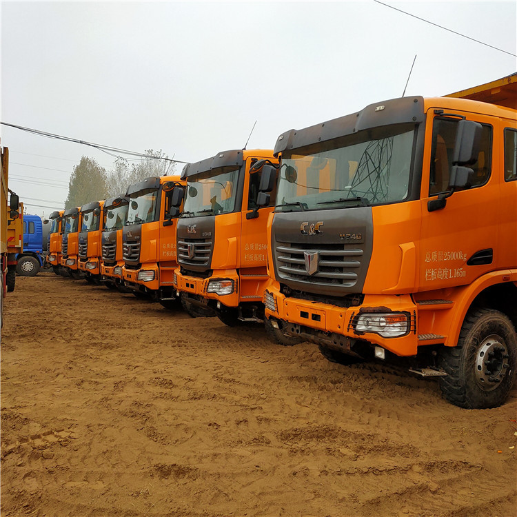 二手库存德龙豪沃后八轮工程车前四后八自卸车土方渣土货车