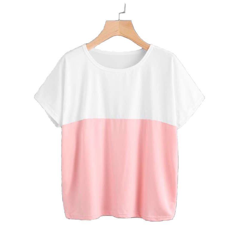 Top Summer Korean Style Large Size Women's Clothing Loose-Fitting Batwing Sleeve Shirt Student Women's Short-Sleeved T-shirt Plump Girls Summer Clothing T-shirt Fashion