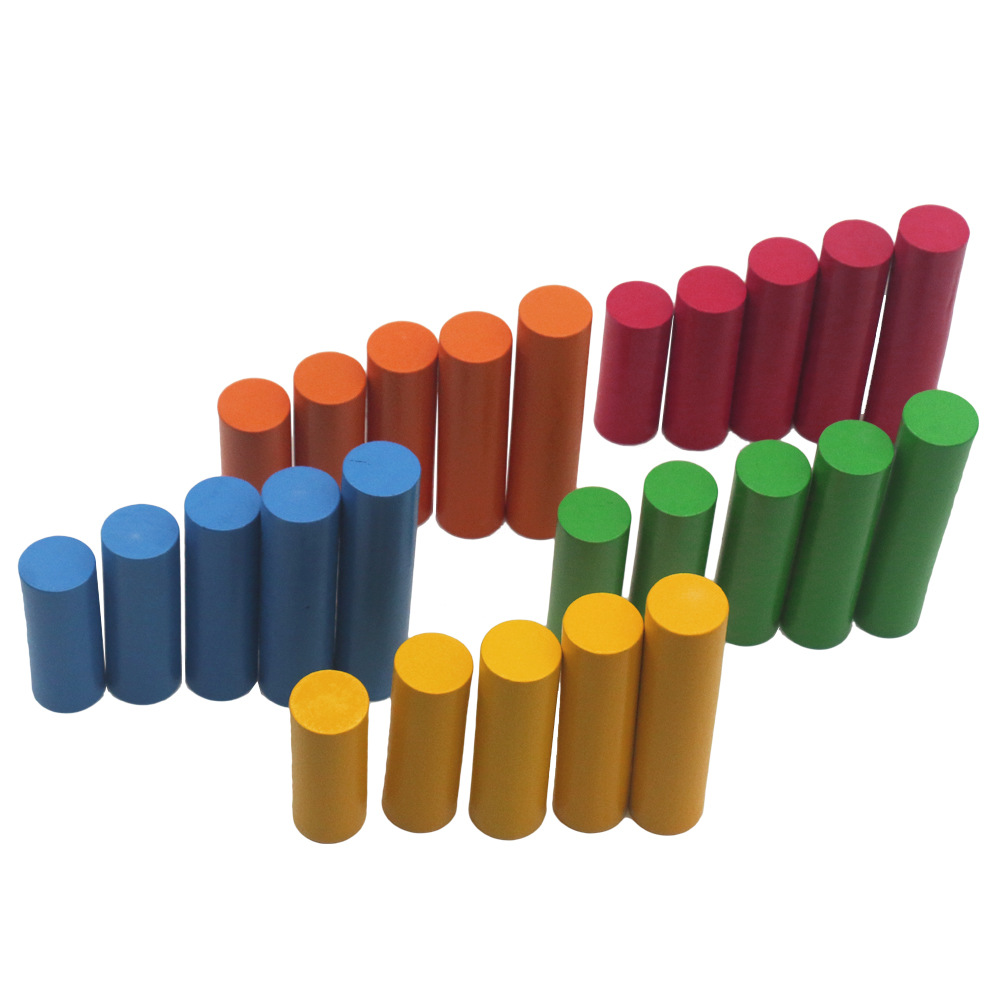 蒙特梭利教具感官教具木质早教益智玩具圆柱体阶梯