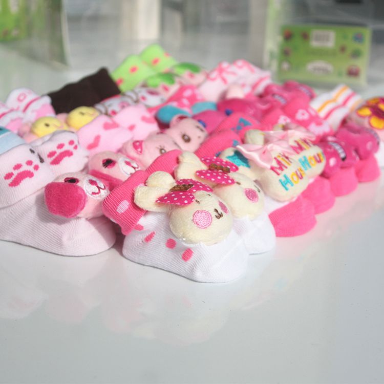 Autumn and Winter New Baby Socks Baby Non-Slip Socks Doll Cute Bell Socks Wholesale Factory Direct Export Foreign Trade