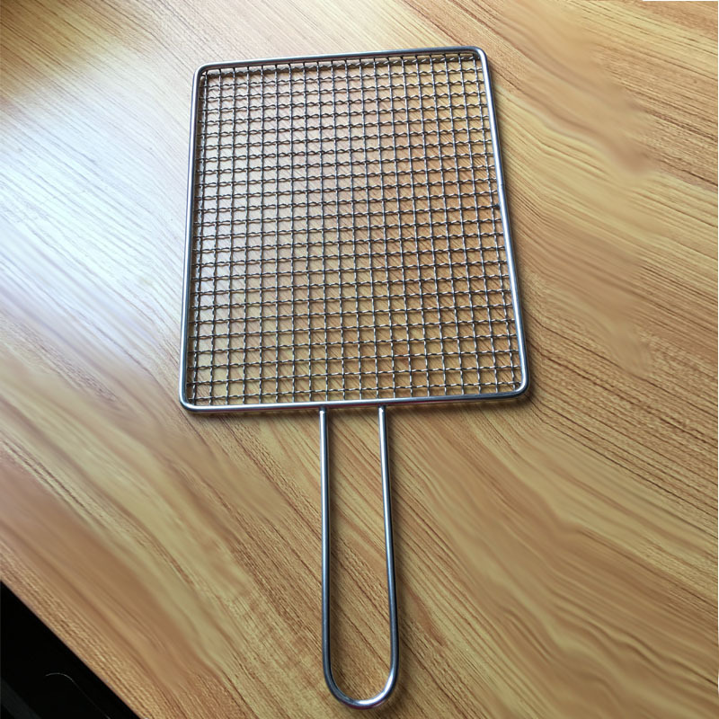 烧烤网不锈钢铁质烤鱼夹烤蔬菜夹子方形 长方形 户外烧烤网烧烤架