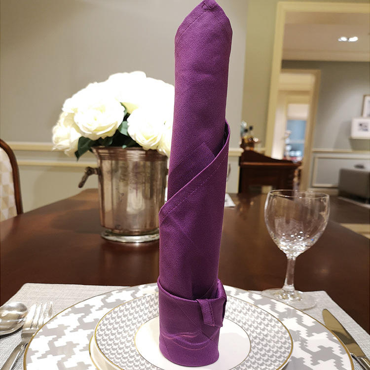 厂家批发定做酒店饭店餐巾口布西餐厅酒会餐布餐巾折花餐巾布