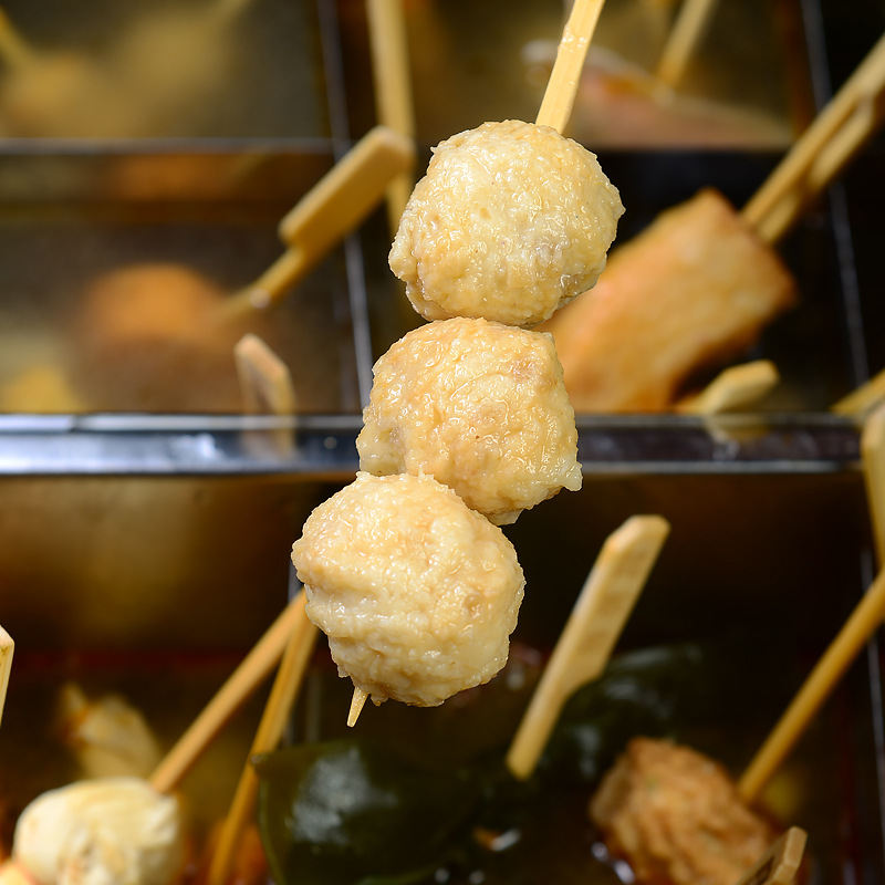 关东煮食材墨鱼蛋串10串400g火锅串串香麻辣烫连锁便利店批发供应