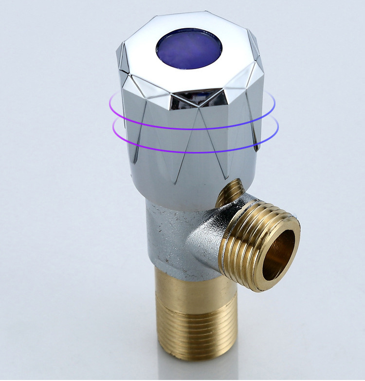 铜本色三角阀 浴室马桶热水器冷热进水阀止水阀八字阀 厂家批发
