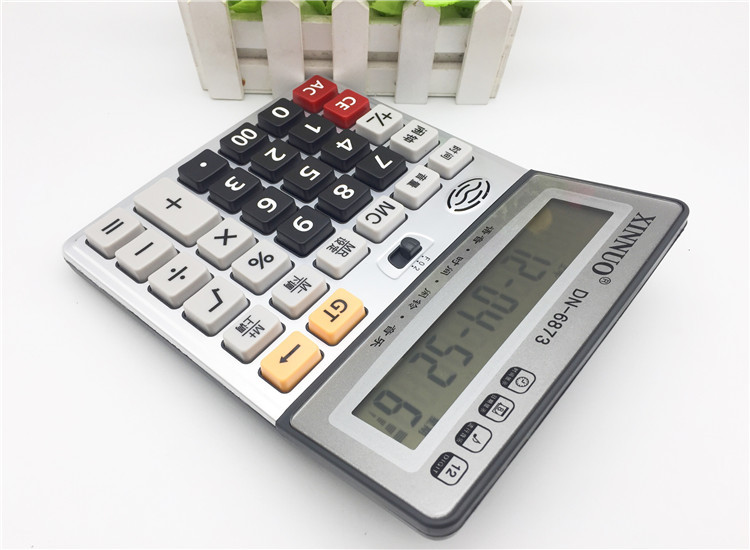 信诺dn-6873语音报号办公专用计算器 真人发音音乐弹琴商务计算机