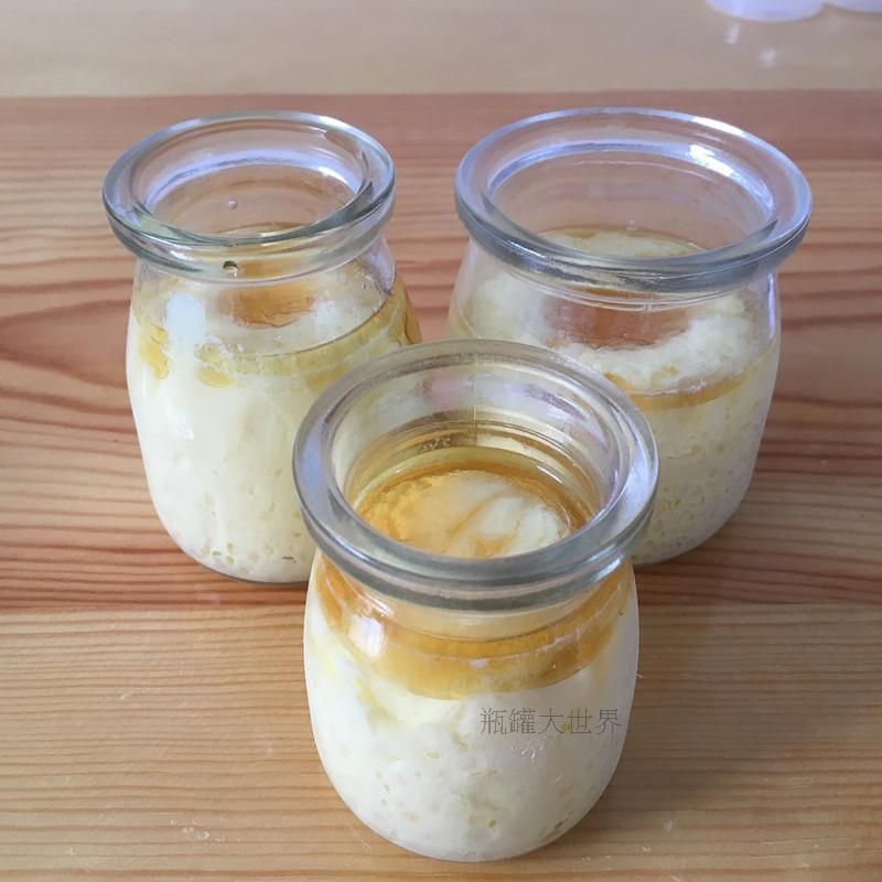 布丁瓶无铅玻璃布丁杯加厚牛奶杯耐高温酸奶瓶带盖烘培玻璃瓶定制