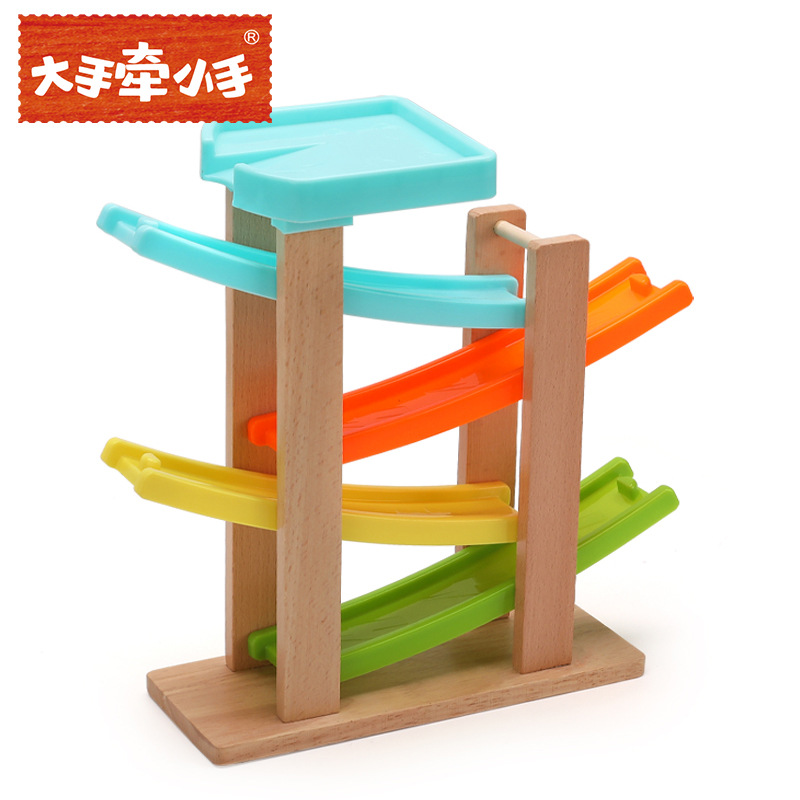 儿童玩具车滑翔小汽车益智木质轨道飞车玩具模型儿童益智玩具