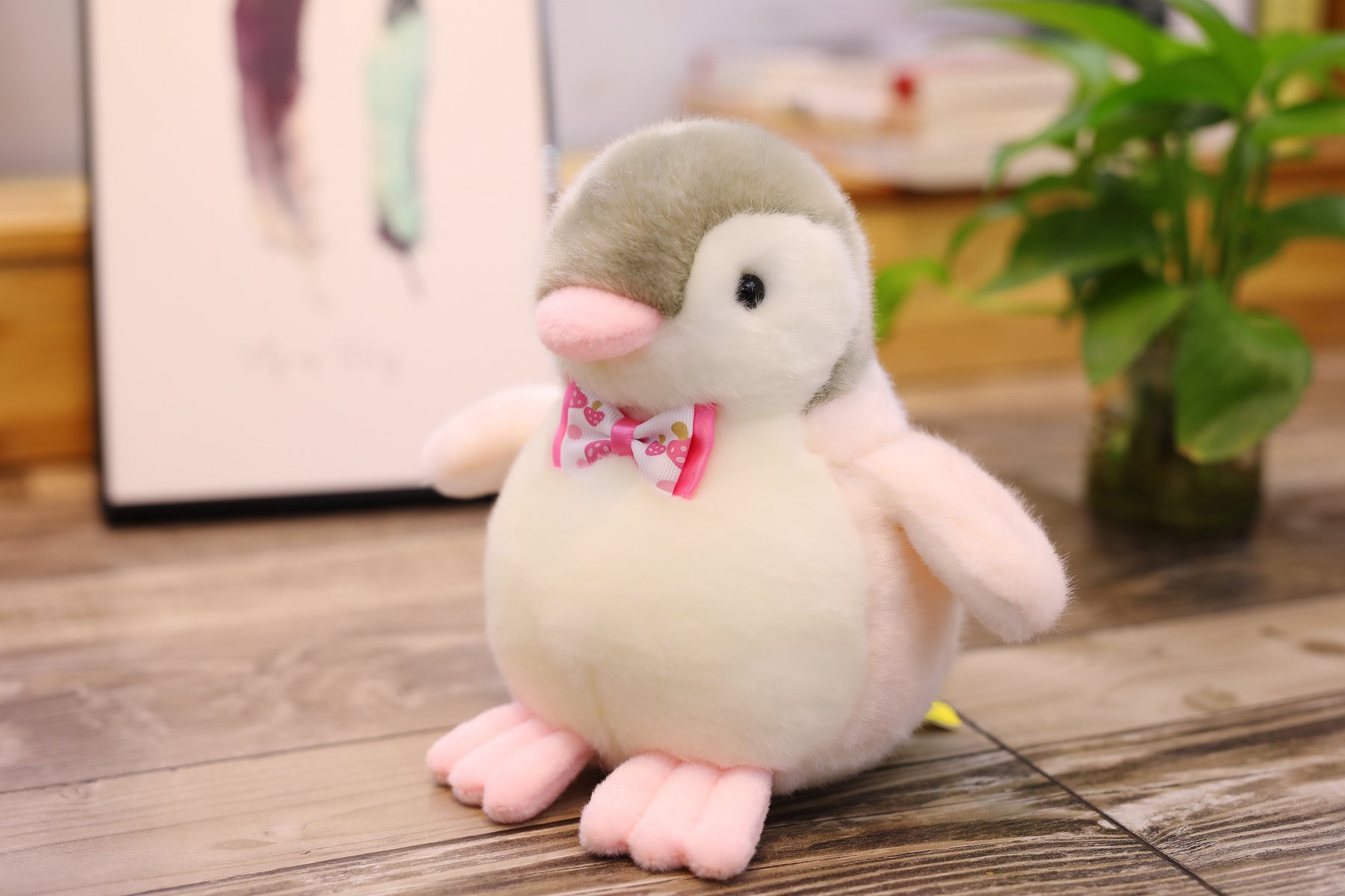 毛绒公仔,玩偶,娃娃-可爱领结企鹅公仔毛绒玩具 源头工厂来稿定做