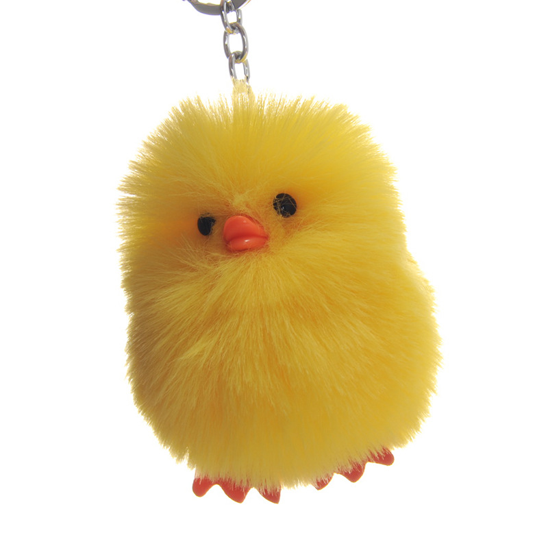 Creative Gift Cute Small Yellow Duck Keychain Doll Yiwu Foreign Trade Toy Cartoon Plush Doll Small Gift