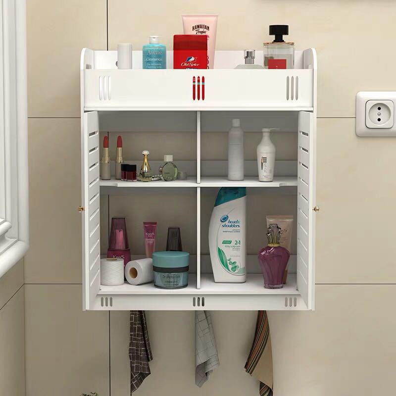 Punch-Free Bathroom Storage Rack Toilet Sink Cosmetics Storage Cabinet Wall Hanging Bathroom Storage Rack