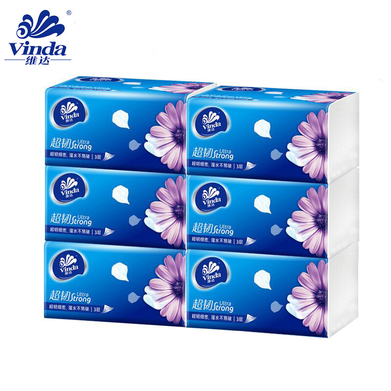 Vida Super Tough Paper Extraction 3 Layers 130 Sheets 6 Packs a One Piece Dropshipping Authentic Tissue Napkin Toilet Paper Wholesale