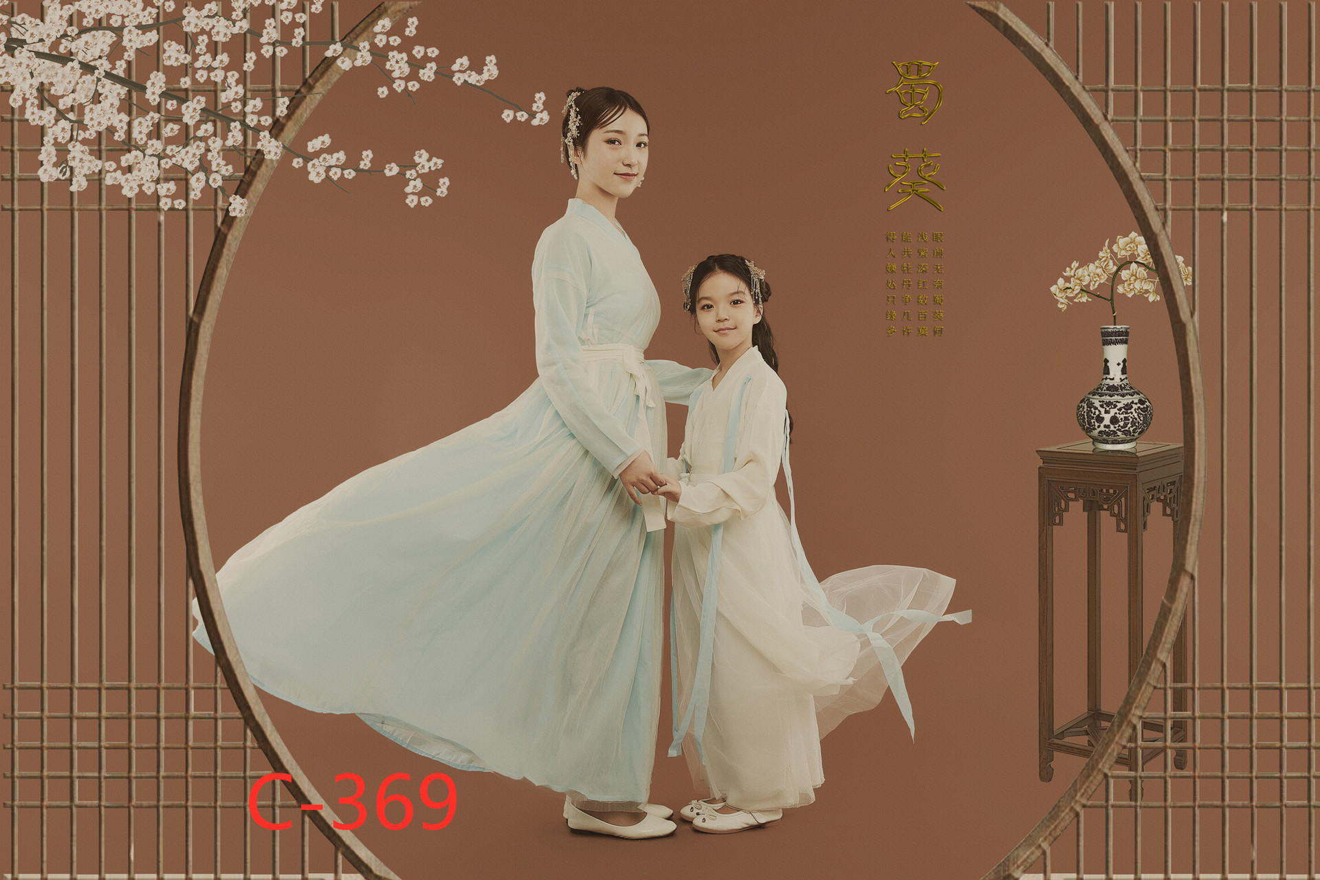 影楼摄影亲子母女套装主题古装艺术写真拍照相母女装公主仙女裙子