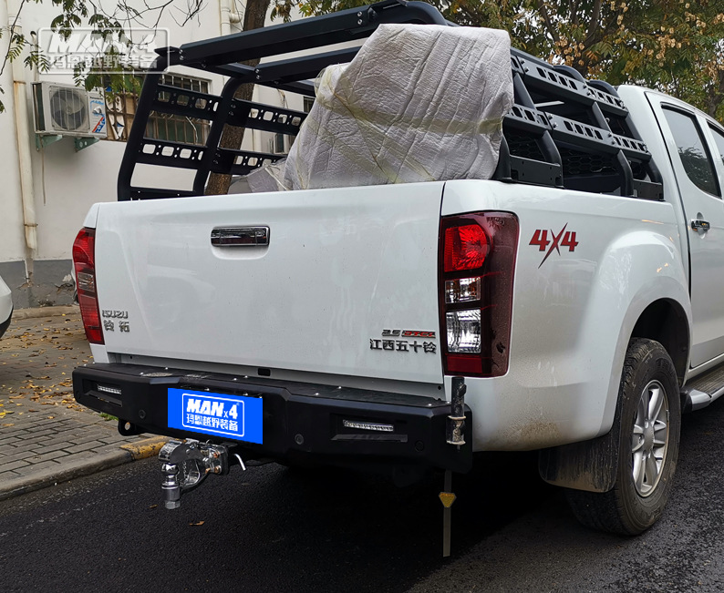 五十铃d-max 瑞迈 铃拓皮卡后杠 竞技杠 改装后护杠 防撞杠保险杠