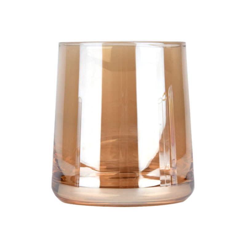 glass cup Minimalist Water Cup Hotel Homestay Gargle Cup Transparent Glass Good-looking Crystal Whiskey Wine Glass Trapezoidal Cup