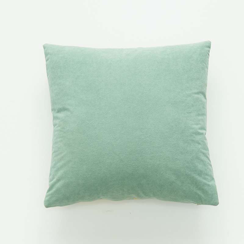 Home Pillow Cover Solid Color Morandi Lambswool Cushion Cover Fashion Simple Seat Cover Wholesale