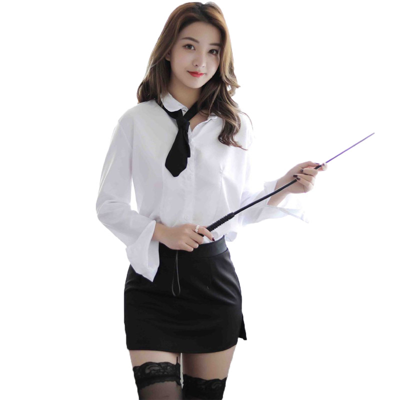 性感制服诱惑女秘书情趣内衣紧身包臀裙ol老师职业透视装激情套装