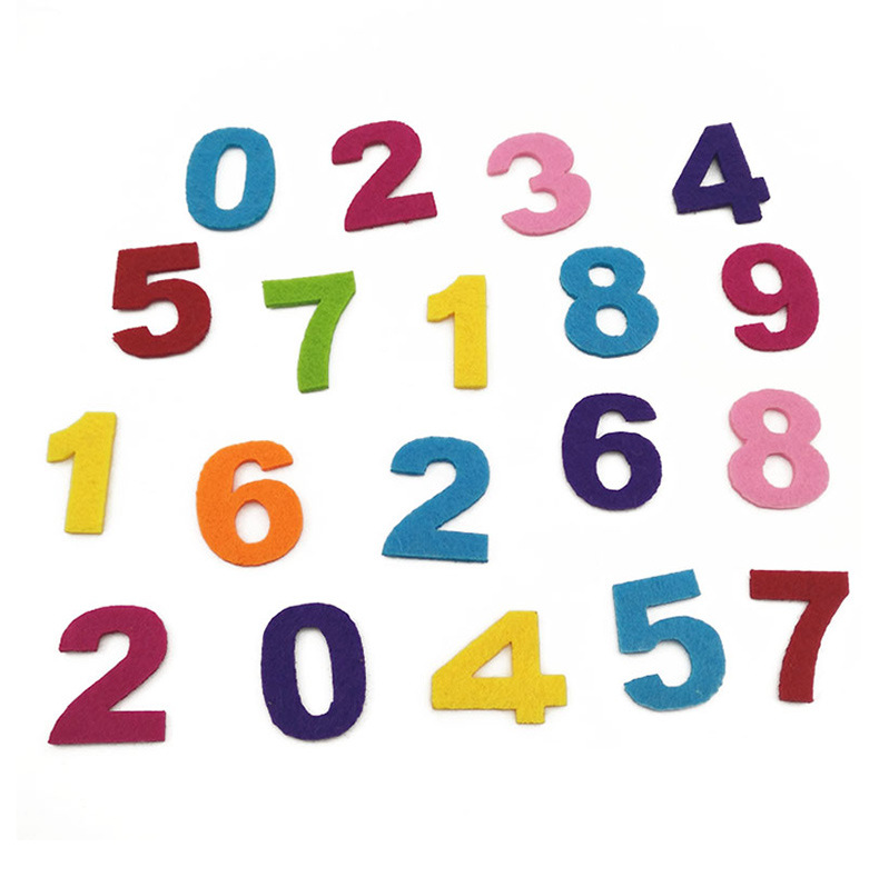 幼儿园儿童趣墙面贴教室布置装饰手工diy材料0-9数字无纺布不织布