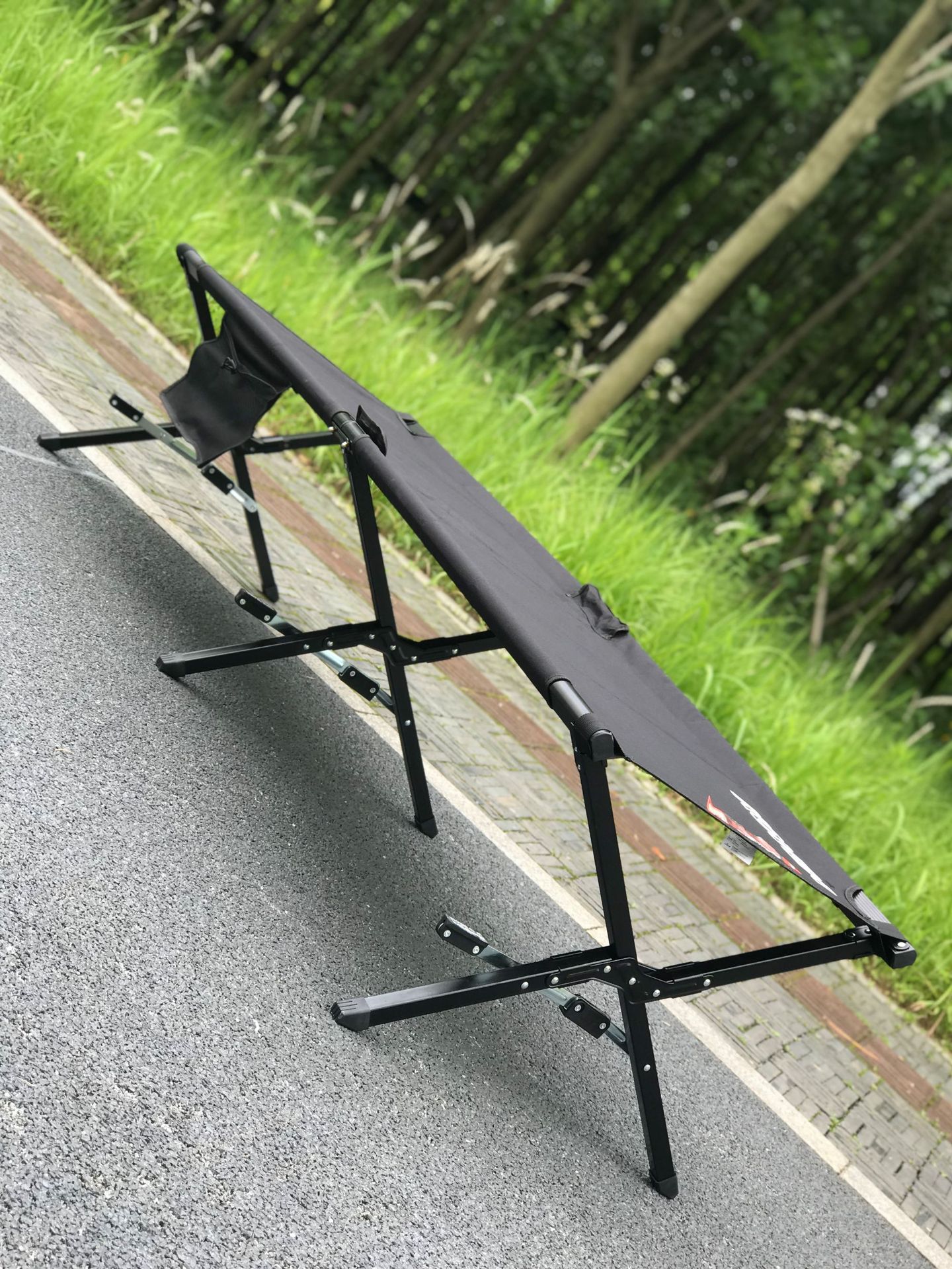 户外便携折叠床铝合金行军床野外露营床1200d牛津布办公午休床