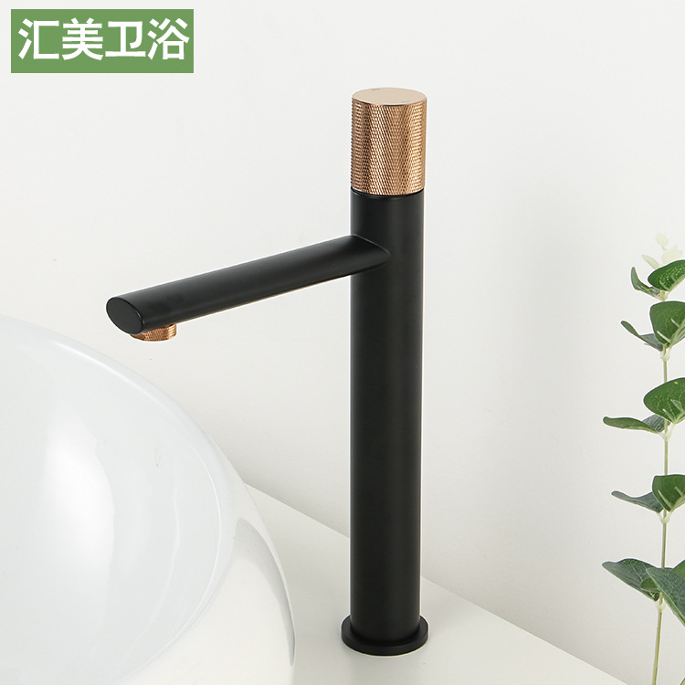 跨境电商专供双色面盆龙头铜浴室水龙头台上盆冷热水龙头-阿里巴巴