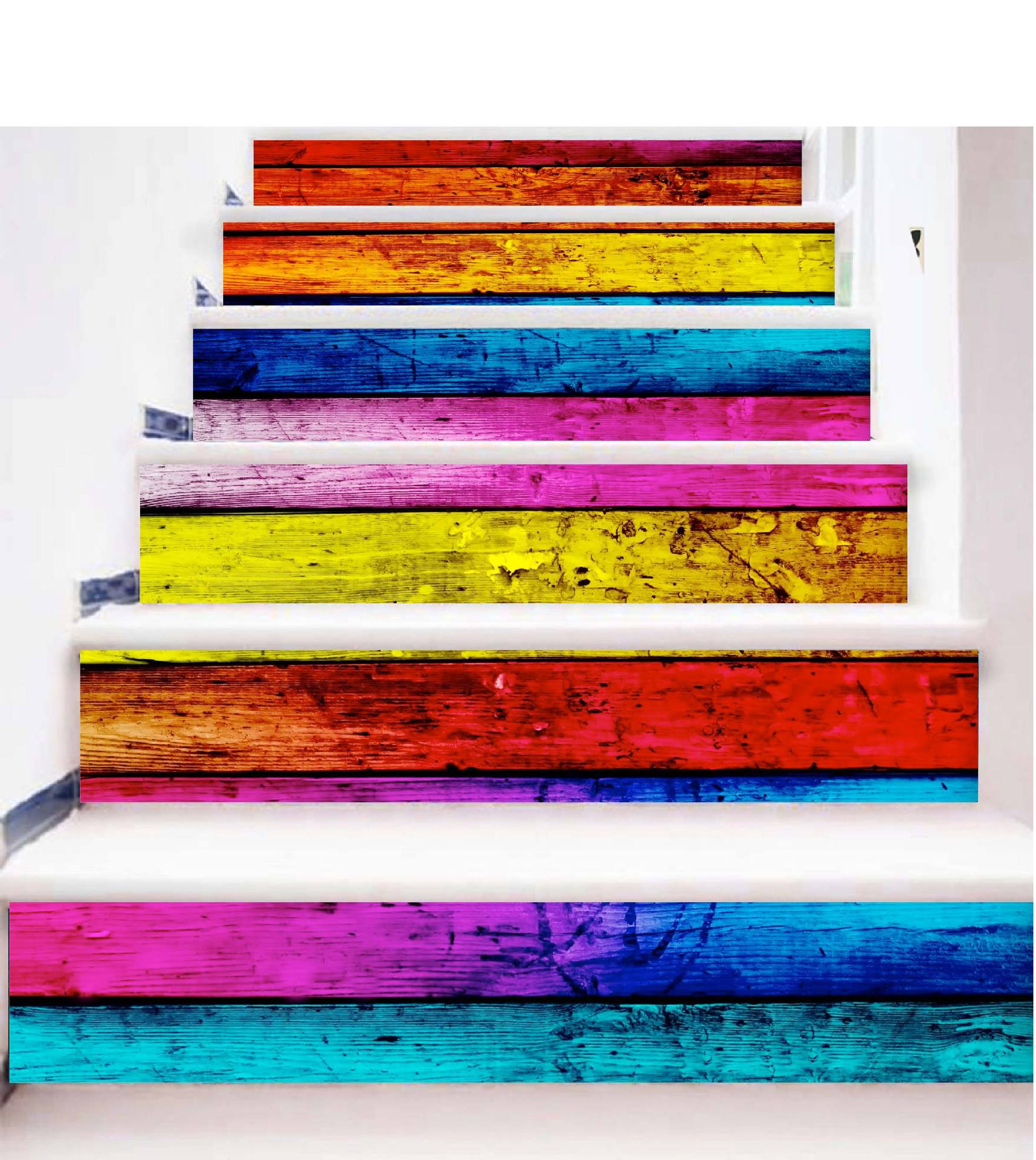 一件代发创意木纹楼梯贴防水可移翻新diy贴纸走廊台阶贴lt027